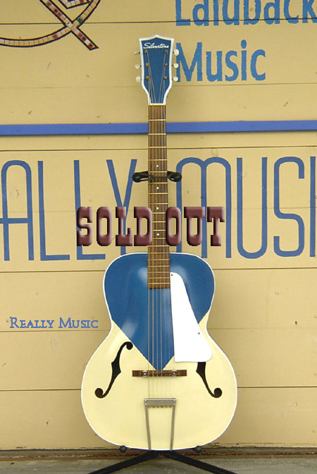 1950s Silvertone Blue/White